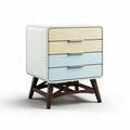 Modern bedside table with three drawers in white and pastel colors 45 x 40 x 60cm