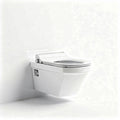 Wall-mounted toilet with elongated bowl and ceramic construction 60 x 38 x 40cm
